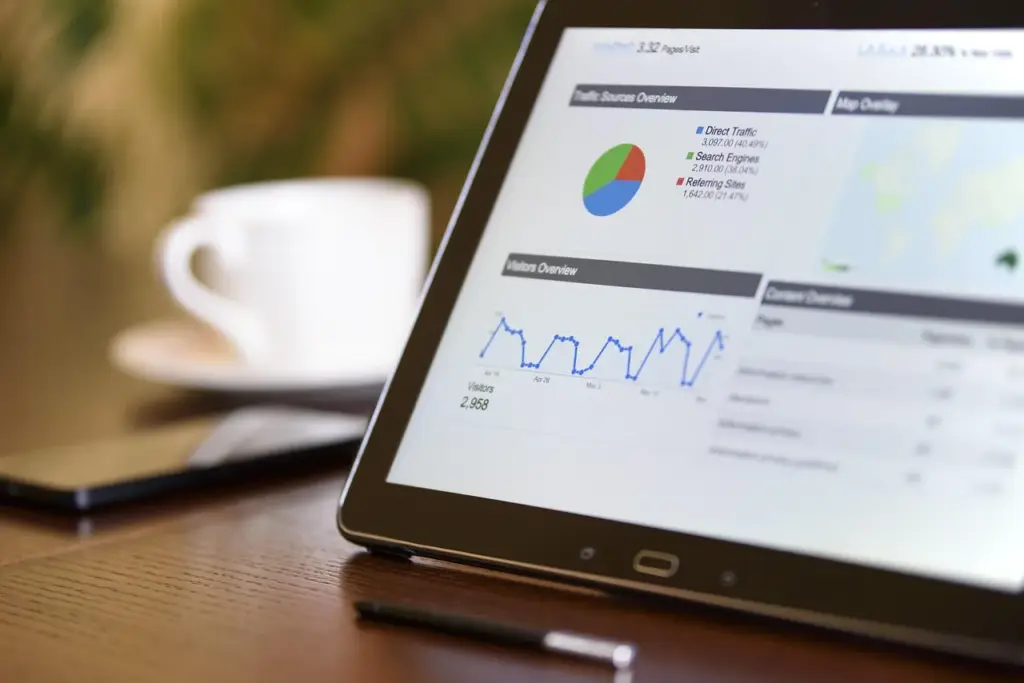 Analytics dashboard showing open and click rates